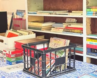 Books on various subjects including religion, history, travel, fiction, biographies, political; vintage children's magazines; CD sets of Monk and Everybody Loves Raymond