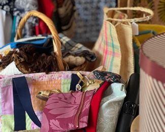 Tote bags, cosmetic and jewelry bags, winter scarves, hats, and gloves