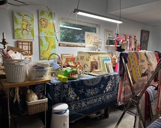 Munchkins diaper pail, set of 3 animal prints, vintage toy basket, vintage toys and games