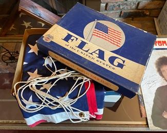Vintage flag in box