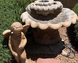 Bird bath and yard decor