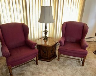 Another matching chair set with a 6 sided end table