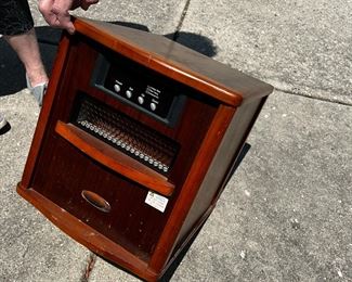 Comfort Furnace Infrared Heater XL in a great wood cabinet.