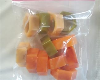 Bakelite napkin rings