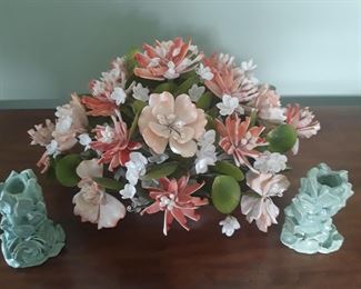 Floral looking  arrangement, hand crafted with Sea Shells