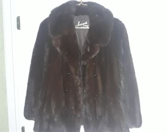 Mid length jacket, dark mink
