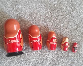 Collectable  Chicago Bulls nesting  dolls