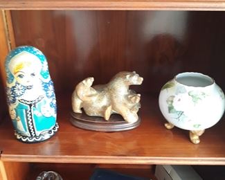 Nesting doll 
Carved Alaskan soap stone