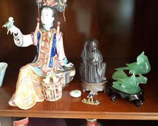 Asian carved figurals