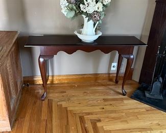 Sofa Table, Pitcher and Wash Bowl