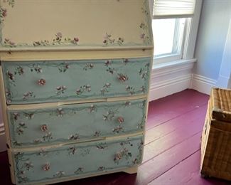 Hand Painted drop leaf desk