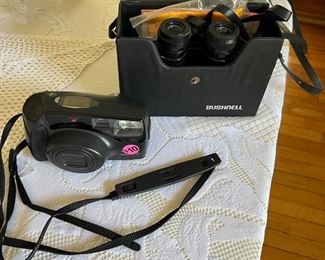 Binoculars, camera