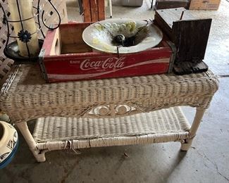 Coca Cola tray, Bird Bath , Lots of flower pots and garden