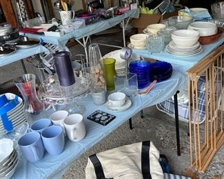 Platters, Cake stand , Twin comforter , Pie Plates , Hand held mixers