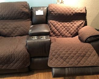 2 loveseats that are power recliners (both work)