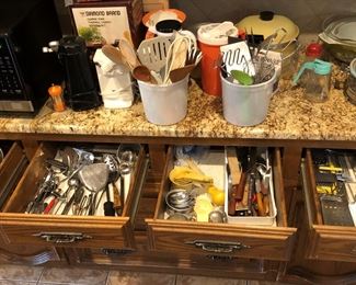 MANY utensils