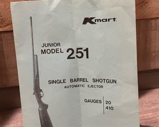 Vintage K-Mart Model 251 Single Shot 20 Gauge Shotgun