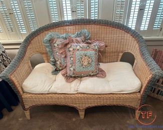 Vintage Wicker Loveseat