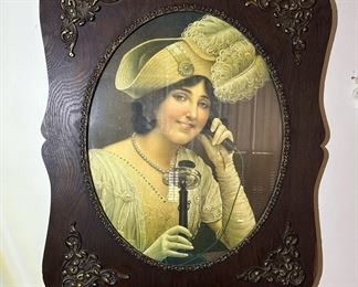 Antique Portrait in Victorian Wood Frame