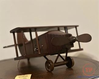Vintage George Good Music Box Wood Airplane