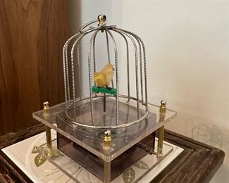 Antique Automated Mechanical Birdcage Music Box