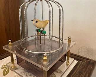 Antique Automated Mechanical Birdcage Music Box