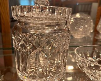 WATERFORD Lismore Crystal Biscuit Jar with Lid