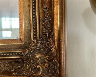 Large LA BARGE Style Gold Gilt Framed Mirror