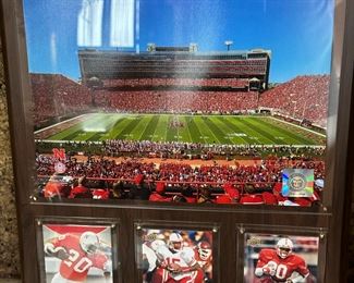 Nebraska Memorial Stadium Plaque - JOHNNY RODGERS, TOMMY FRAZIER, MIKE ROZIER Cards