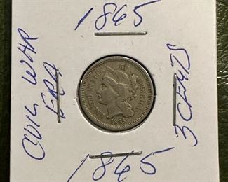 1865 3 Cent Nickel