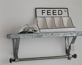 farmhouse decor and shelves