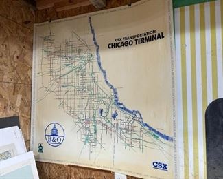 Bernie Beaver hand inked map of Chicago