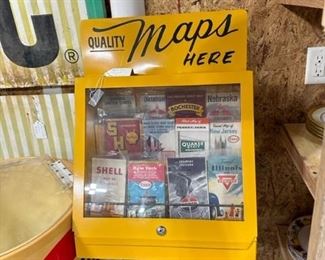 Map display rack from gas station