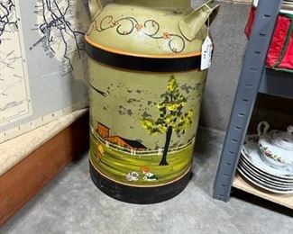 painted milk can