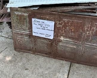 Vintage tin over 50 pieces available.  Already stripped of paint.