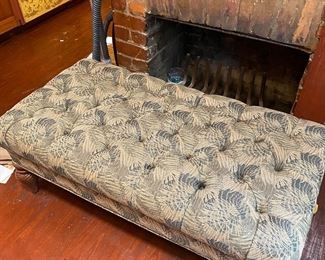 Long Padded bench beautiful spindle legs 
$150