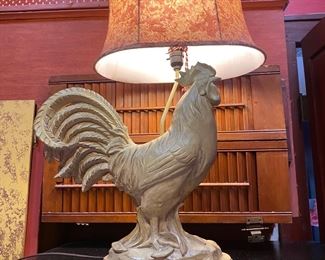 Rooster lamp (heavy) $60