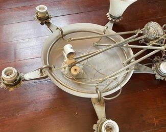 Ceiling light fixture. NEW. all speckled globes included. $75. (Originally retail $260)