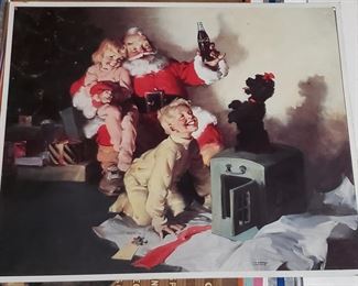 Coca-Cola Santa Tin sign-12x15