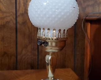 Milk glass lamp
13"