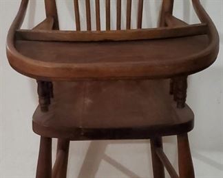 Antique wood high chair
41"