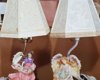 2 angel lamps
Pink-18"
Blue -17"