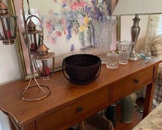 Sofa table with lovely things.