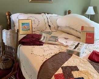 Really pretty bedroom furniture, and the owner was quite the quilter.