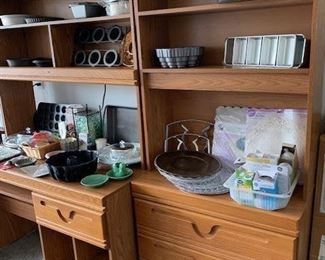 These pieces are in the garage only because we needed a place to put the really nice bakeware.