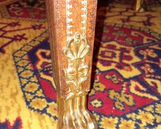 STUNNING Antique Wooden Desk W/ Facial Detours