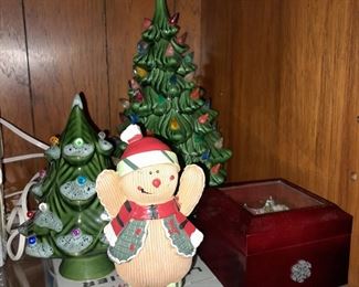 Vintage Ceramic Light-Up Christmas Trees