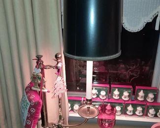 Brass Lamp W/ Black Lamp Shade
