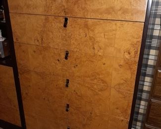 Burled Walnut Wall Unit