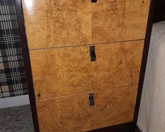Burled Walnut Wall Unit